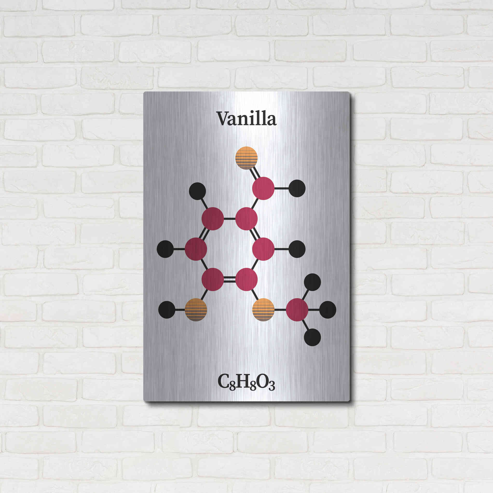 Luxe Metal Art 'Vanilla Molecule' by Luxe Portfolio, Metal Wall Art,24x36