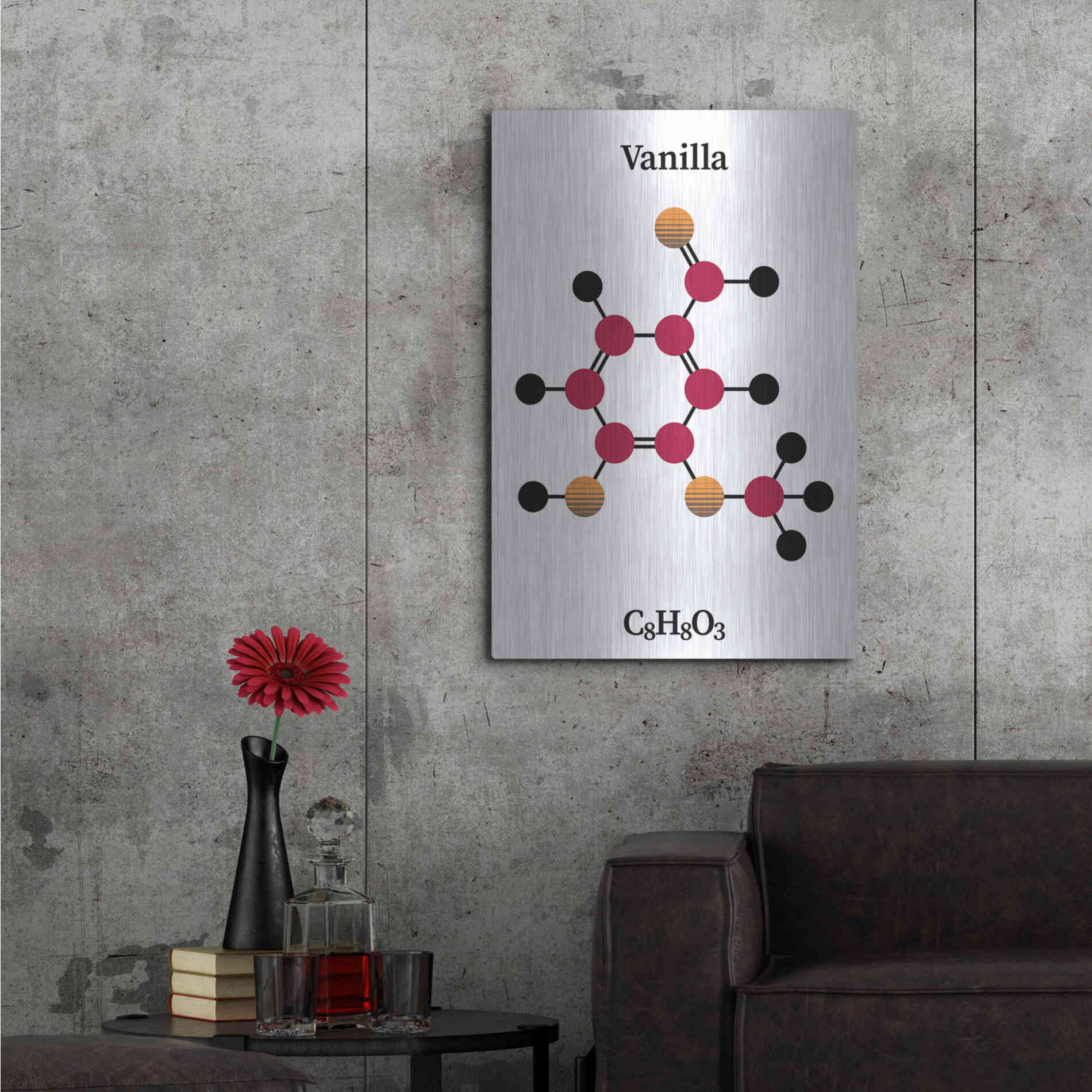 Luxe Metal Art 'Vanilla Molecule' by Luxe Portfolio, Metal Wall Art,24x36