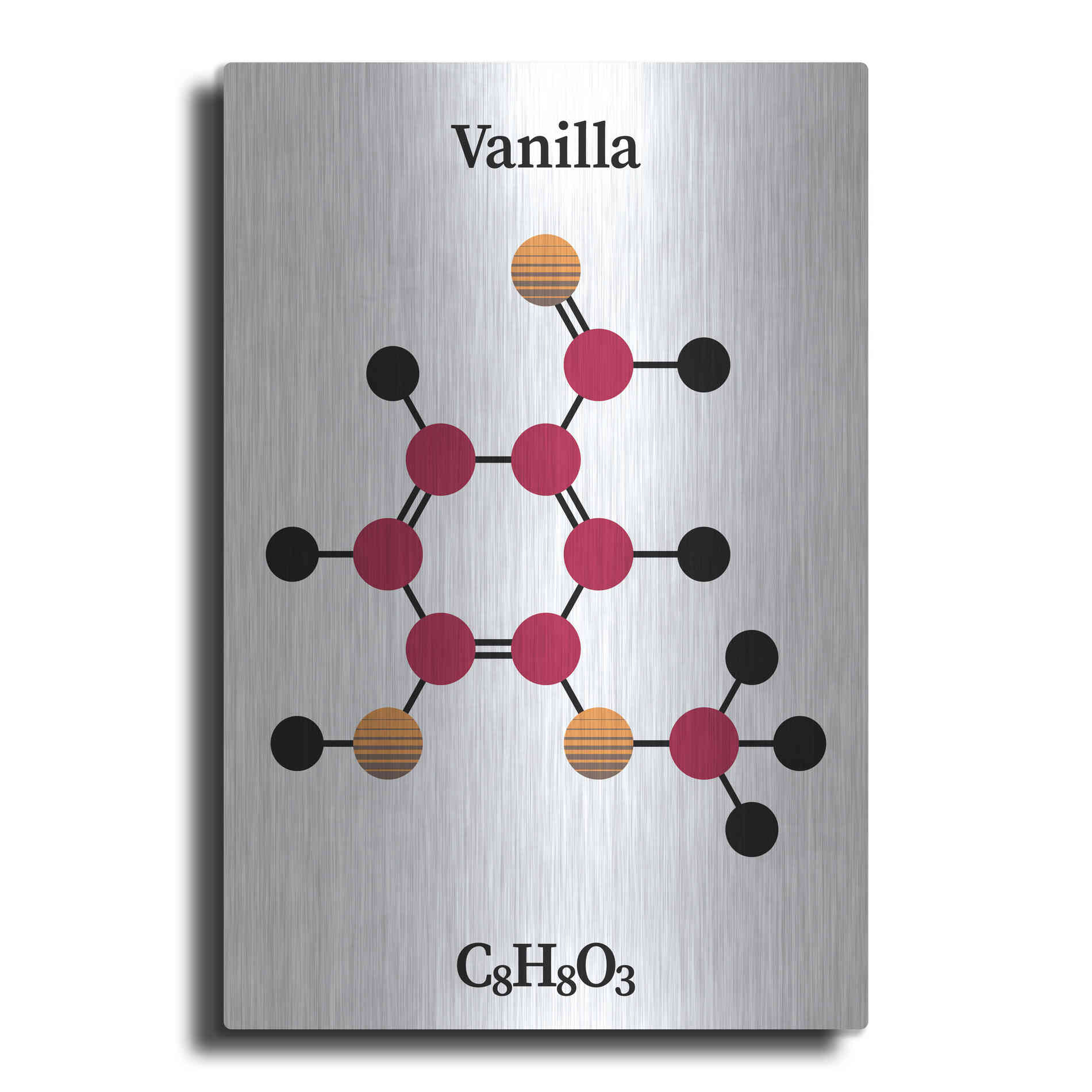 Luxe Metal Art 'Vanilla Molecule' by Luxe Portfolio, Metal Wall Art