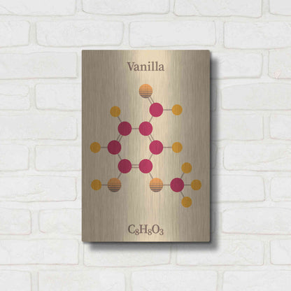 Luxe Metal Art 'Vanilla Molecule 2' by Luxe Portfolio, Metal Wall Art,12x16
