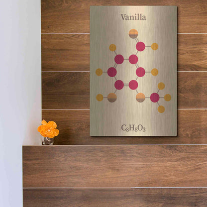 Luxe Metal Art 'Vanilla Molecule 2' by Luxe Portfolio, Metal Wall Art,12x16