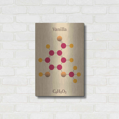 Luxe Metal Art 'Vanilla Molecule 2' by Luxe Portfolio, Metal Wall Art,16x24