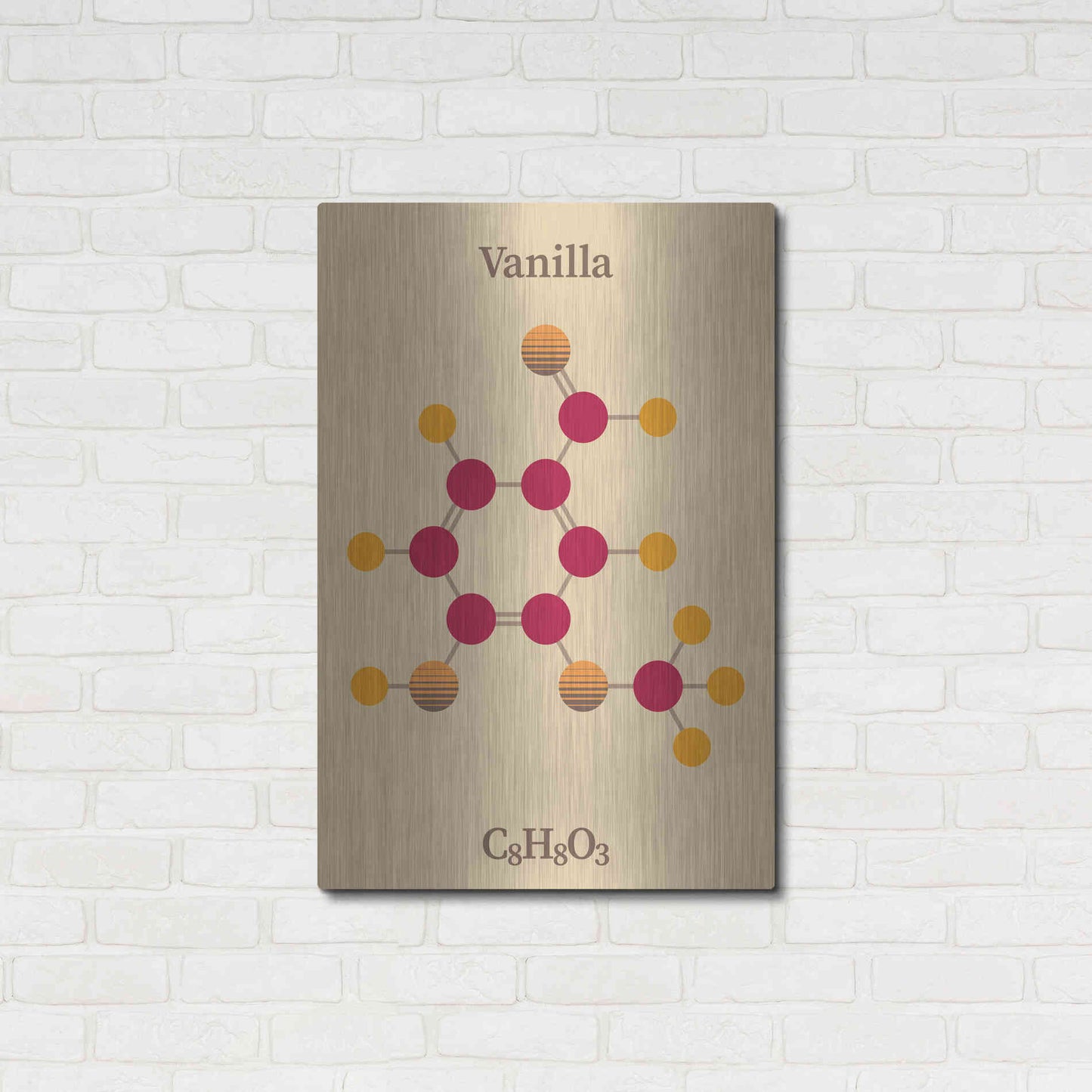 Luxe Metal Art 'Vanilla Molecule 2' by Luxe Portfolio, Metal Wall Art,24x36
