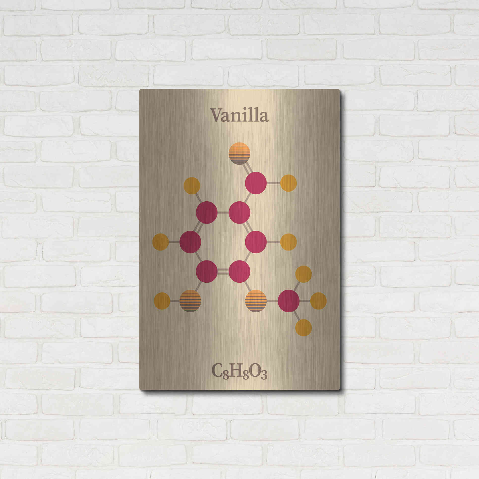 Luxe Metal Art 'Vanilla Molecule 2' by Luxe Portfolio, Metal Wall Art,24x36