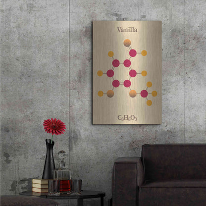 Luxe Metal Art 'Vanilla Molecule 2' by Luxe Portfolio, Metal Wall Art,24x36
