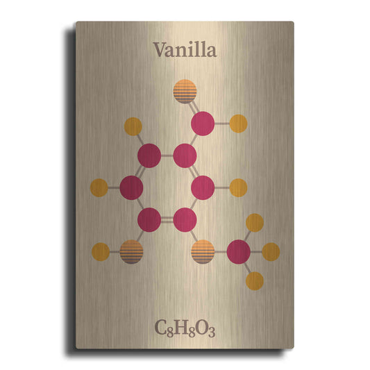 Luxe Metal Art 'Vanilla Molecule 2' by Luxe Portfolio, Metal Wall Art