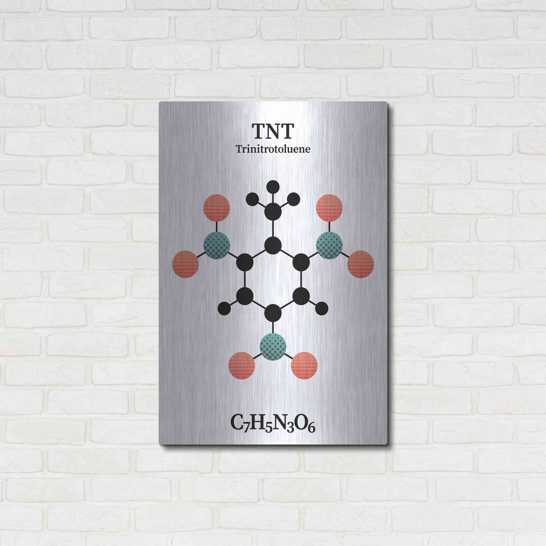 Luxe Metal Art 'TNT Molecule' by Luxe Portfolio, Metal Wall Art,24x36