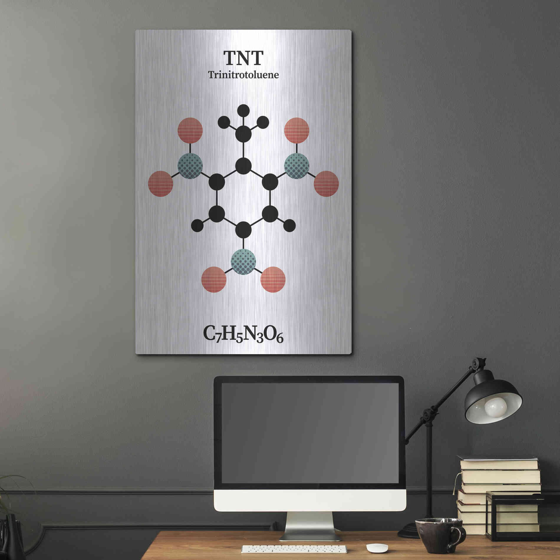 Luxe Metal Art 'TNT Molecule' by Luxe Portfolio, Metal Wall Art,24x36