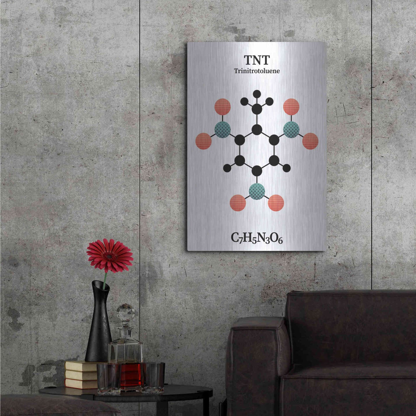 Luxe Metal Art 'TNT Molecule' by Luxe Portfolio, Metal Wall Art,24x36