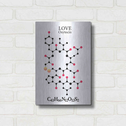 Luxe Metal Art 'Oxytocin Molecule' by Luxe Portfolio, Metal Wall Art,12x16