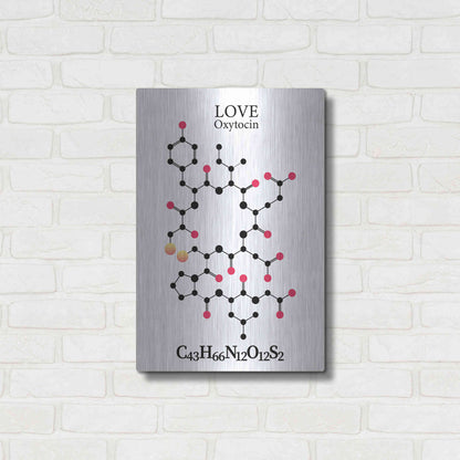 Luxe Metal Art 'Oxytocin Molecule' by Luxe Portfolio, Metal Wall Art,16x24