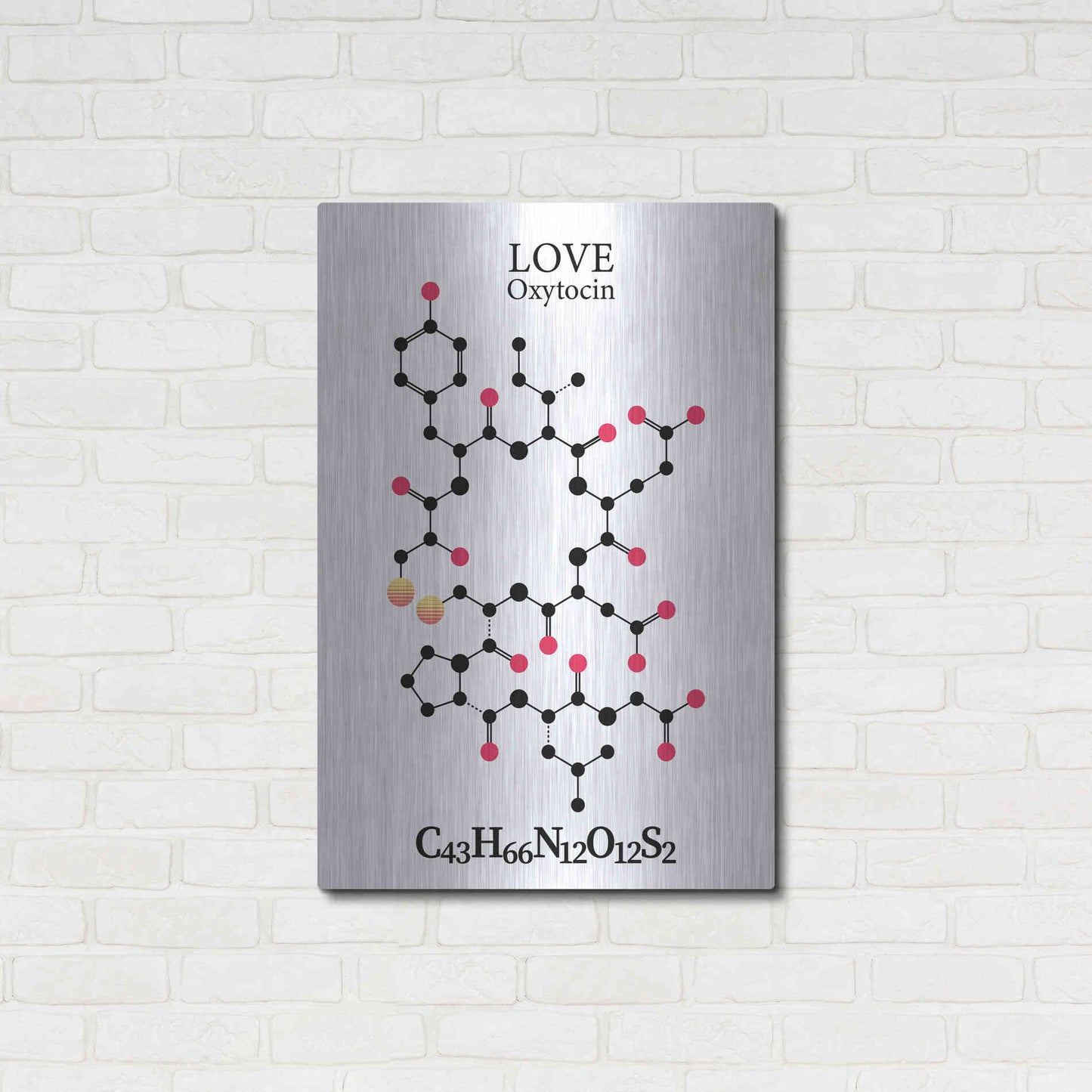Luxe Metal Art 'Oxytocin Molecule' by Luxe Portfolio, Metal Wall Art,24x36