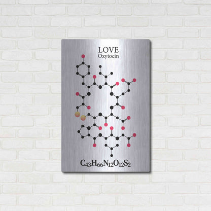 Luxe Metal Art 'Oxytocin Molecule' by Luxe Portfolio, Metal Wall Art,24x36