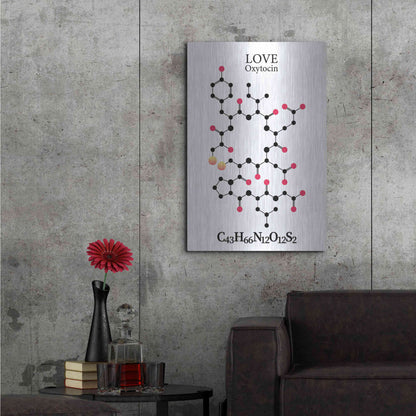 Luxe Metal Art 'Oxytocin Molecule' by Luxe Portfolio, Metal Wall Art,24x36