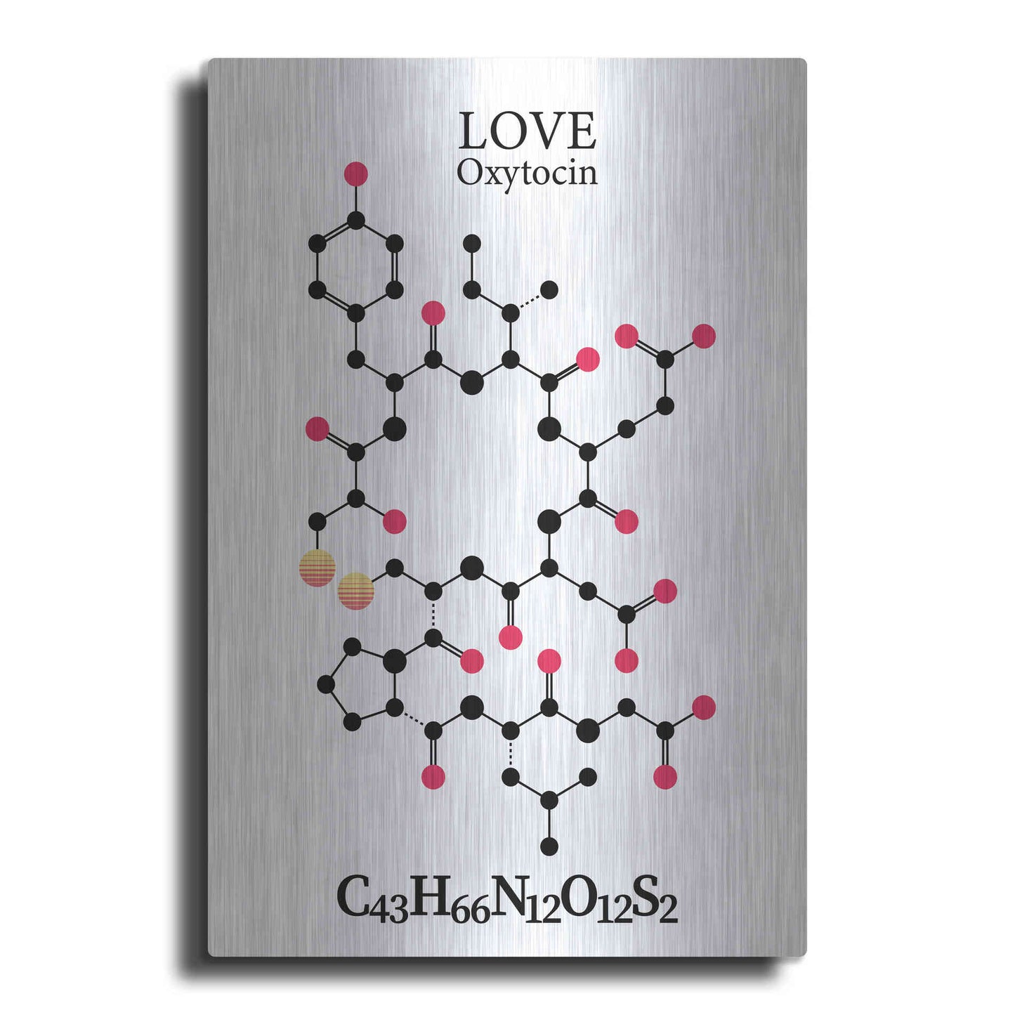 Luxe Metal Art 'Oxytocin Molecule' by Luxe Portfolio, Metal Wall Art