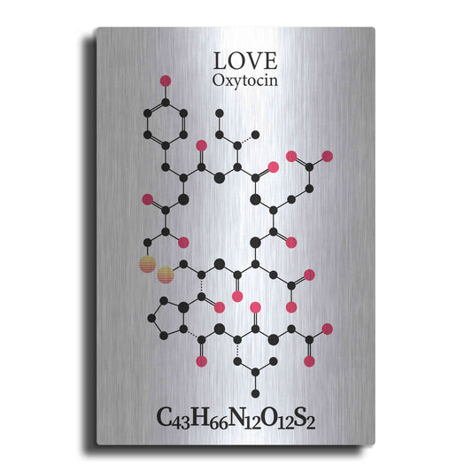 Luxe Metal Art 'Oxytocin Molecule' by Luxe Portfolio, Metal Wall Art