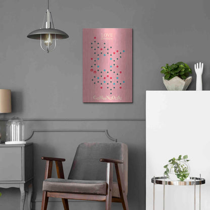 Luxe Metal Art 'Oxytocin Molecule 2' by Luxe Portfolio, Metal Wall Art,16x24