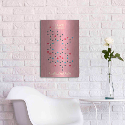 Luxe Metal Art 'Oxytocin Molecule 2' by Luxe Portfolio, Metal Wall Art,16x24