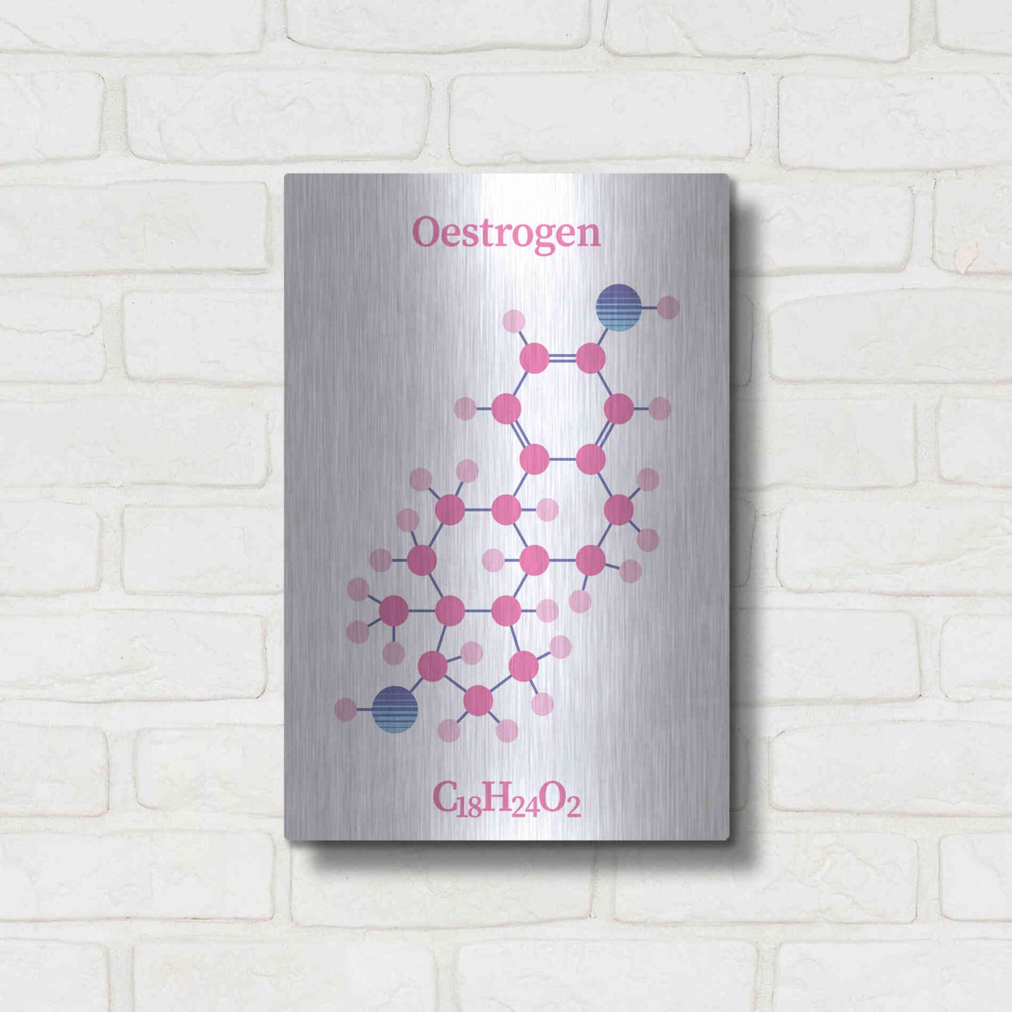 Luxe Metal Art 'Oestrogen Molecule' by Luxe Portfolio, Metal Wall Art,12x16