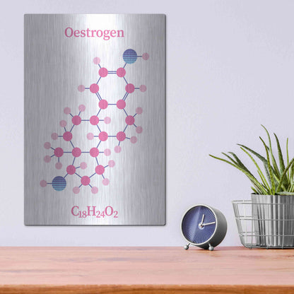 Luxe Metal Art 'Oestrogen Molecule' by Luxe Portfolio, Metal Wall Art,12x16