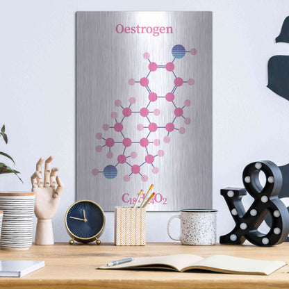Luxe Metal Art 'Oestrogen Molecule' by Luxe Portfolio, Metal Wall Art,12x16