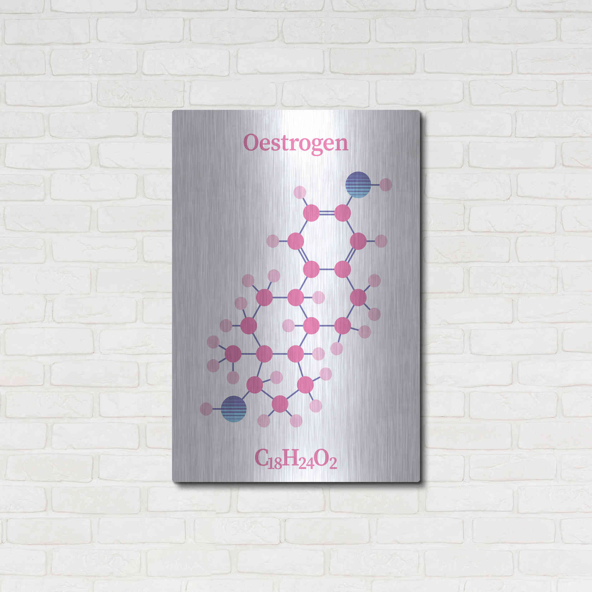 Luxe Metal Art 'Oestrogen Molecule' by Luxe Portfolio, Metal Wall Art,24x36