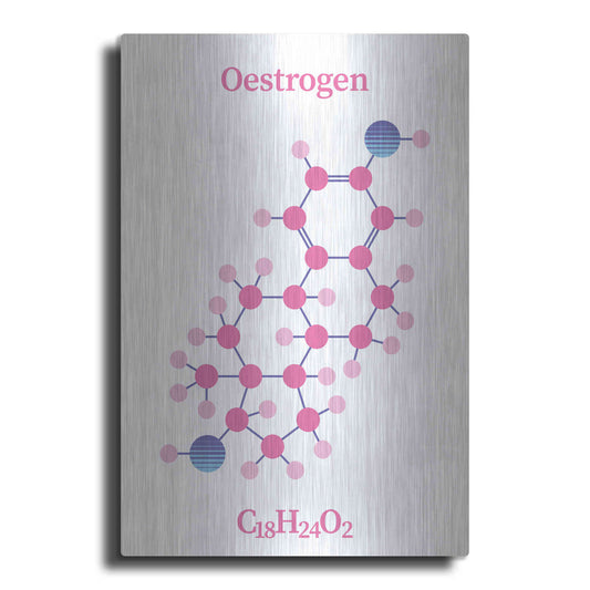Luxe Metal Art 'Oestrogen Molecule' by Luxe Portfolio, Metal Wall Art