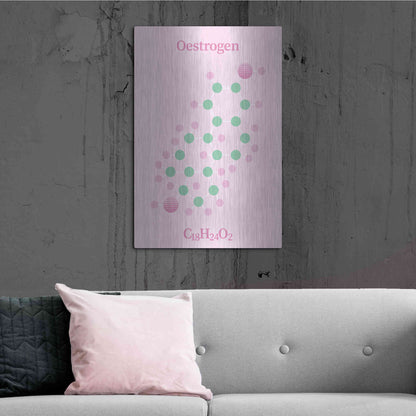 Luxe Metal Art 'Oestrogen Molecule 2' by Luxe Portfolio, Metal Wall Art,24x36