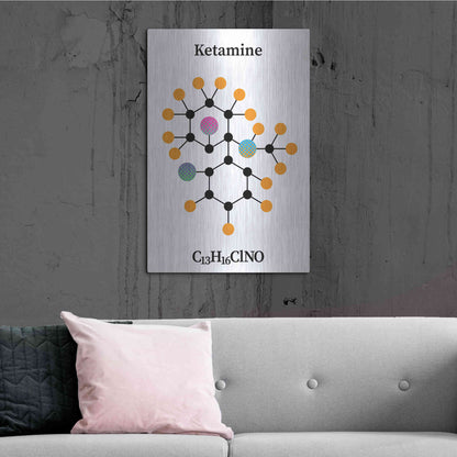 Luxe Metal Art 'Ketamine Molecule' by Luxe Portfolio, Metal Wall Art,24x36