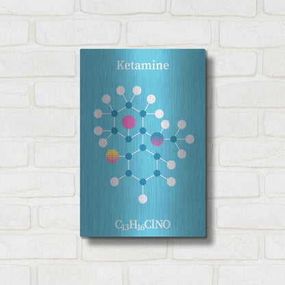Luxe Metal Art 'Ketamine Molecule 2' by Luxe Portfolio, Metal Wall Art,12x16