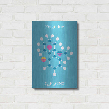 Luxe Metal Art 'Ketamine Molecule 2' by Luxe Portfolio, Metal Wall Art,16x24