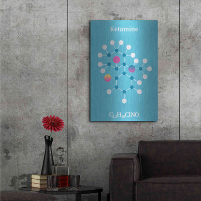 Luxe Metal Art 'Ketamine Molecule 2' by Luxe Portfolio, Metal Wall Art,24x36