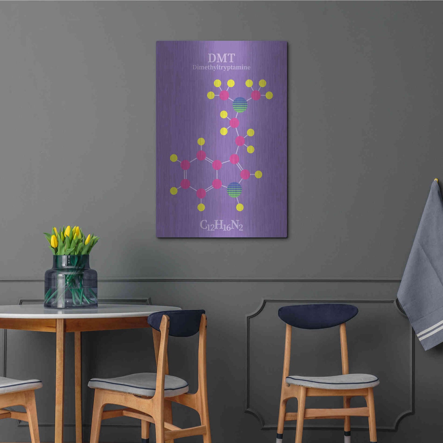 Luxe Metal Art 'DMT Molecule' by Luxe Portfolio, Metal Wall Art,24x36