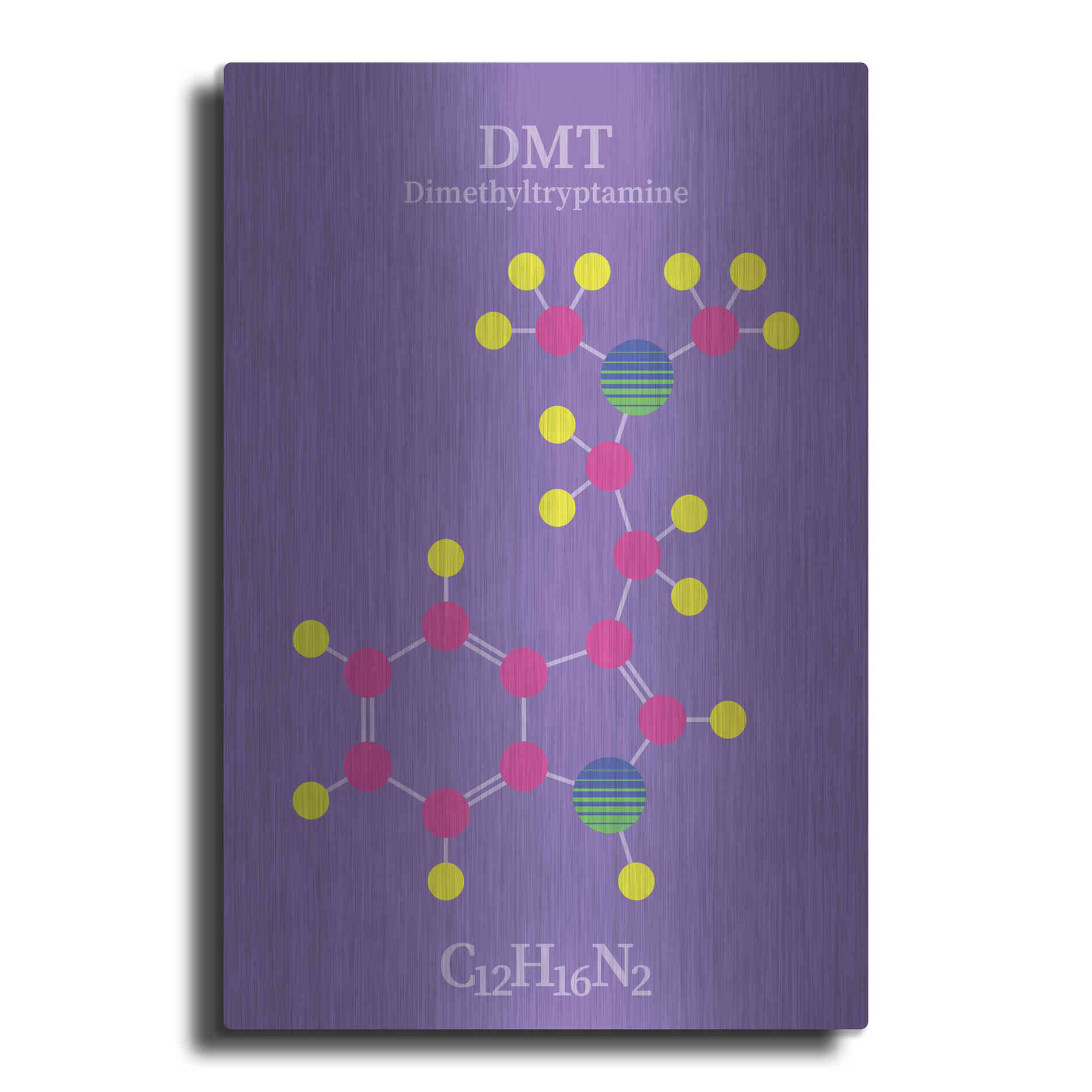 Luxe Metal Art 'DMT Molecule' by Luxe Portfolio, Metal Wall Art