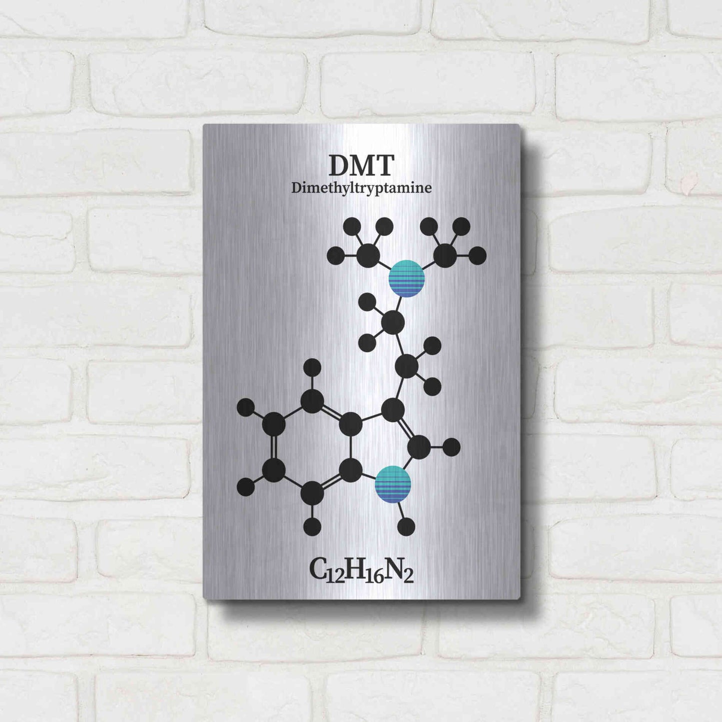 Luxe Metal Art 'DMT Molecule 2' by Luxe Portfolio, Metal Wall Art,12x16