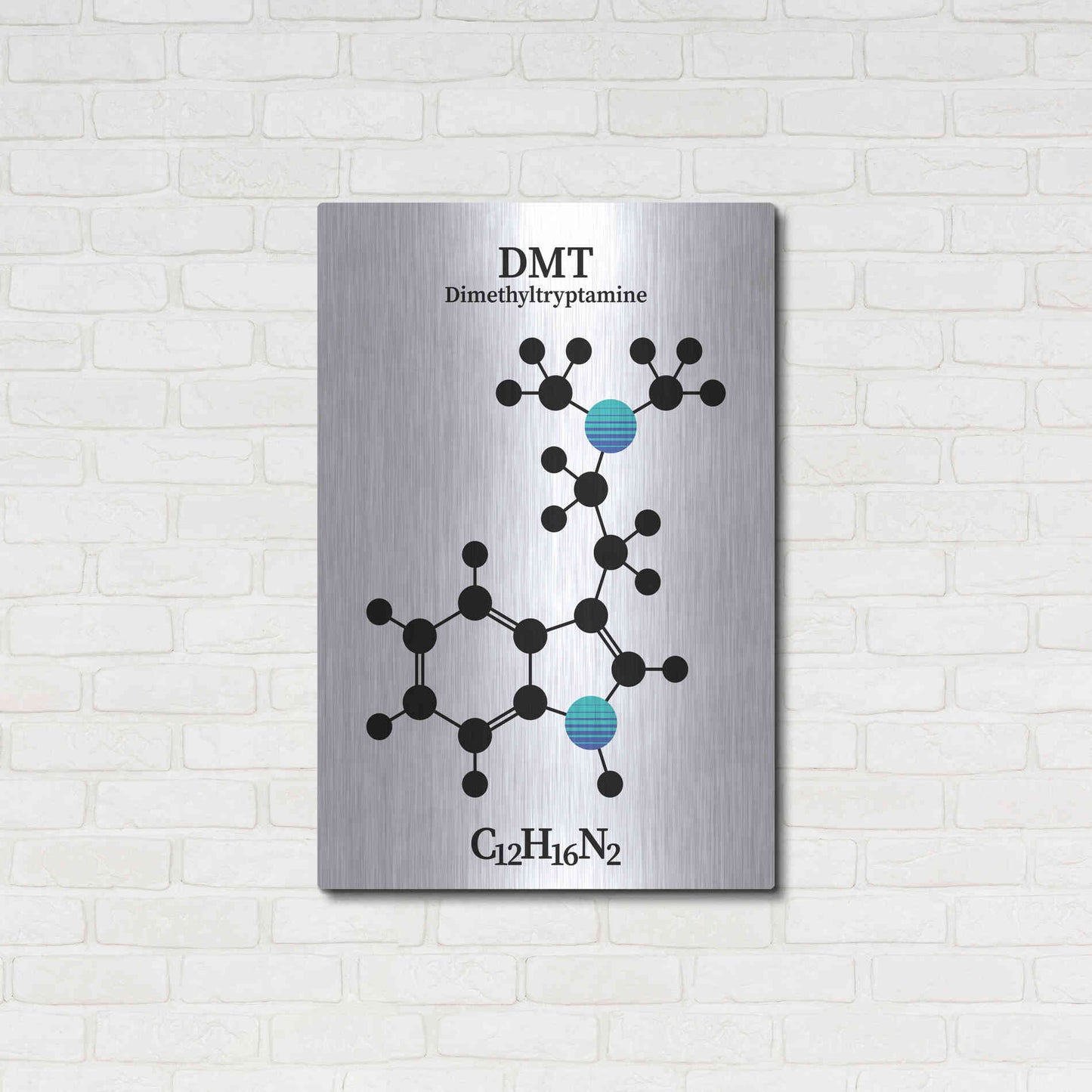 Luxe Metal Art 'DMT Molecule 2' by Luxe Portfolio, Metal Wall Art,24x36