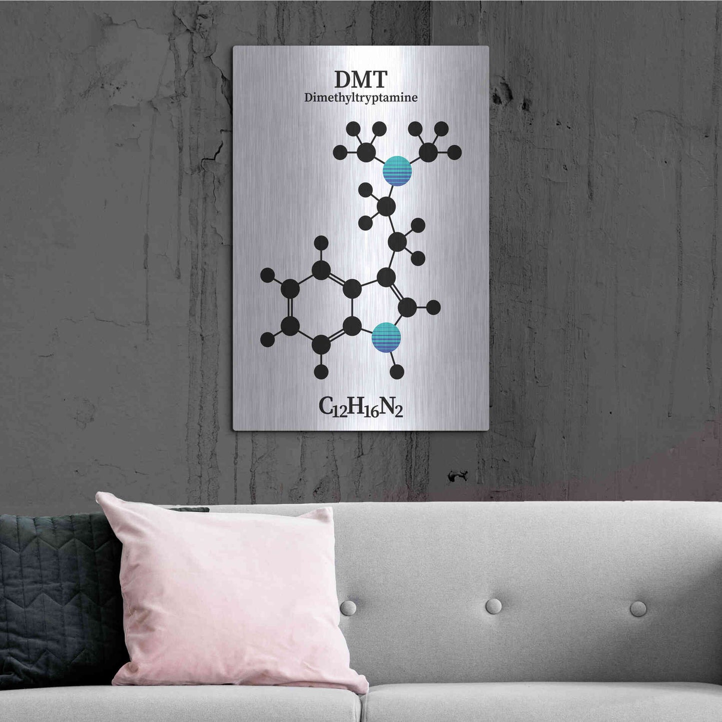 Luxe Metal Art 'DMT Molecule 2' by Luxe Portfolio, Metal Wall Art,24x36