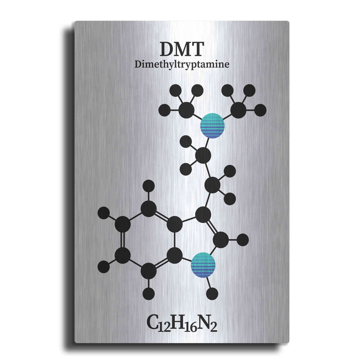 Luxe Metal Art 'DMT Molecule 2' by Luxe Portfolio, Metal Wall Art