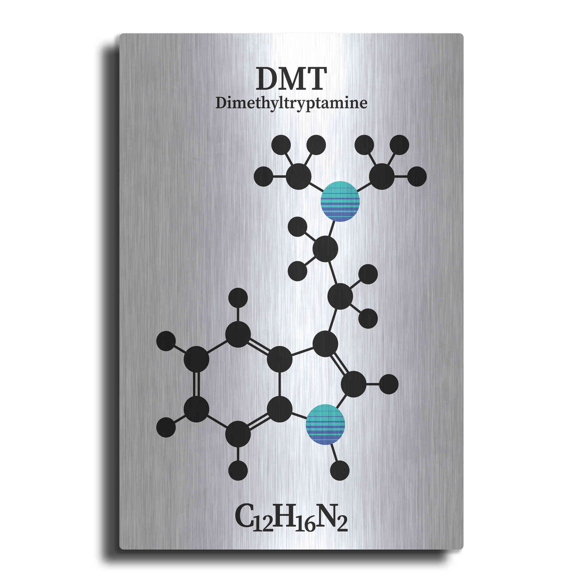 Luxe Metal Art 'DMT Molecule 2' by Luxe Portfolio, Metal Wall Art
