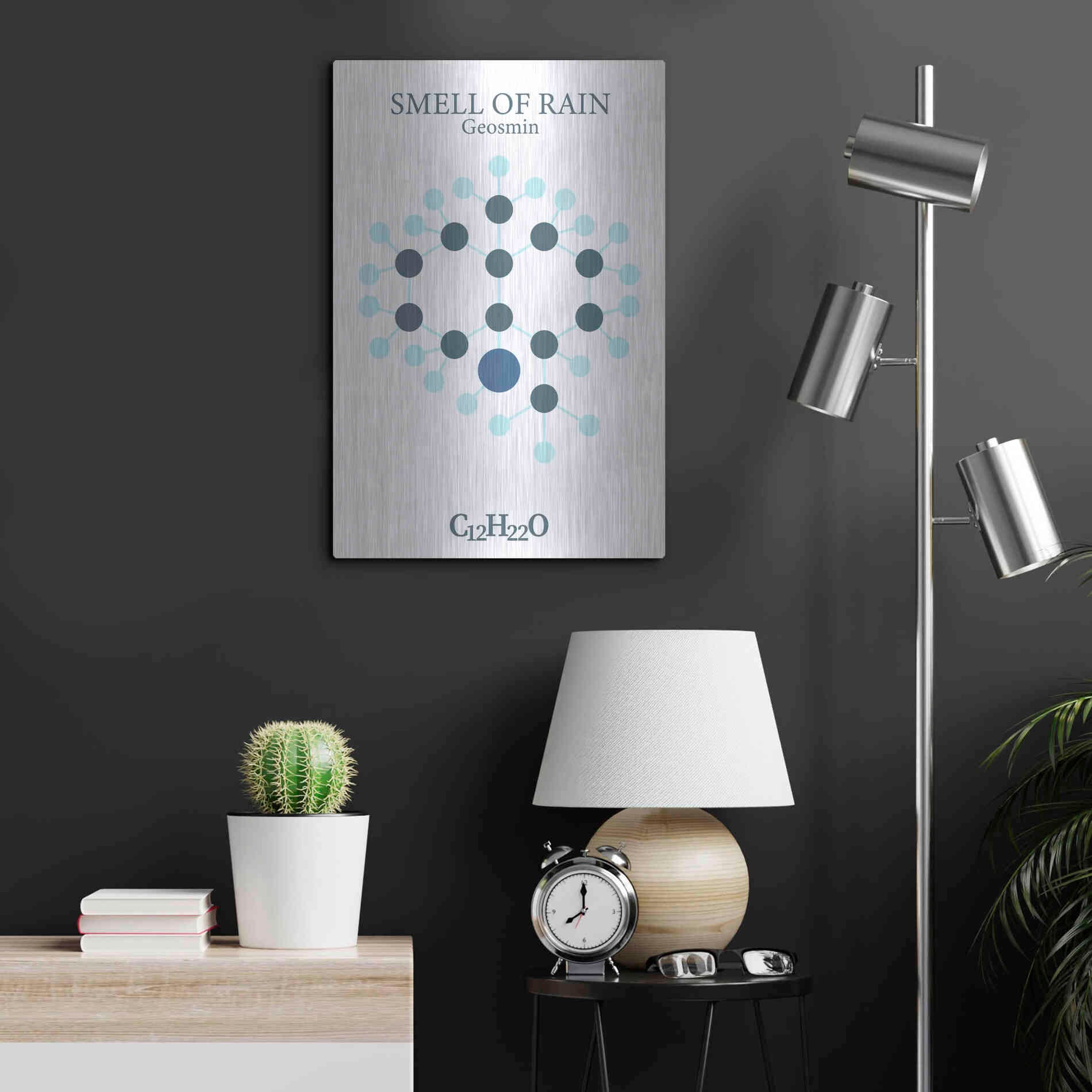 Luxe Metal Art 'Smell Of Rain Molecule' by Luxe Portfolio, Metal Wall Art,16x24