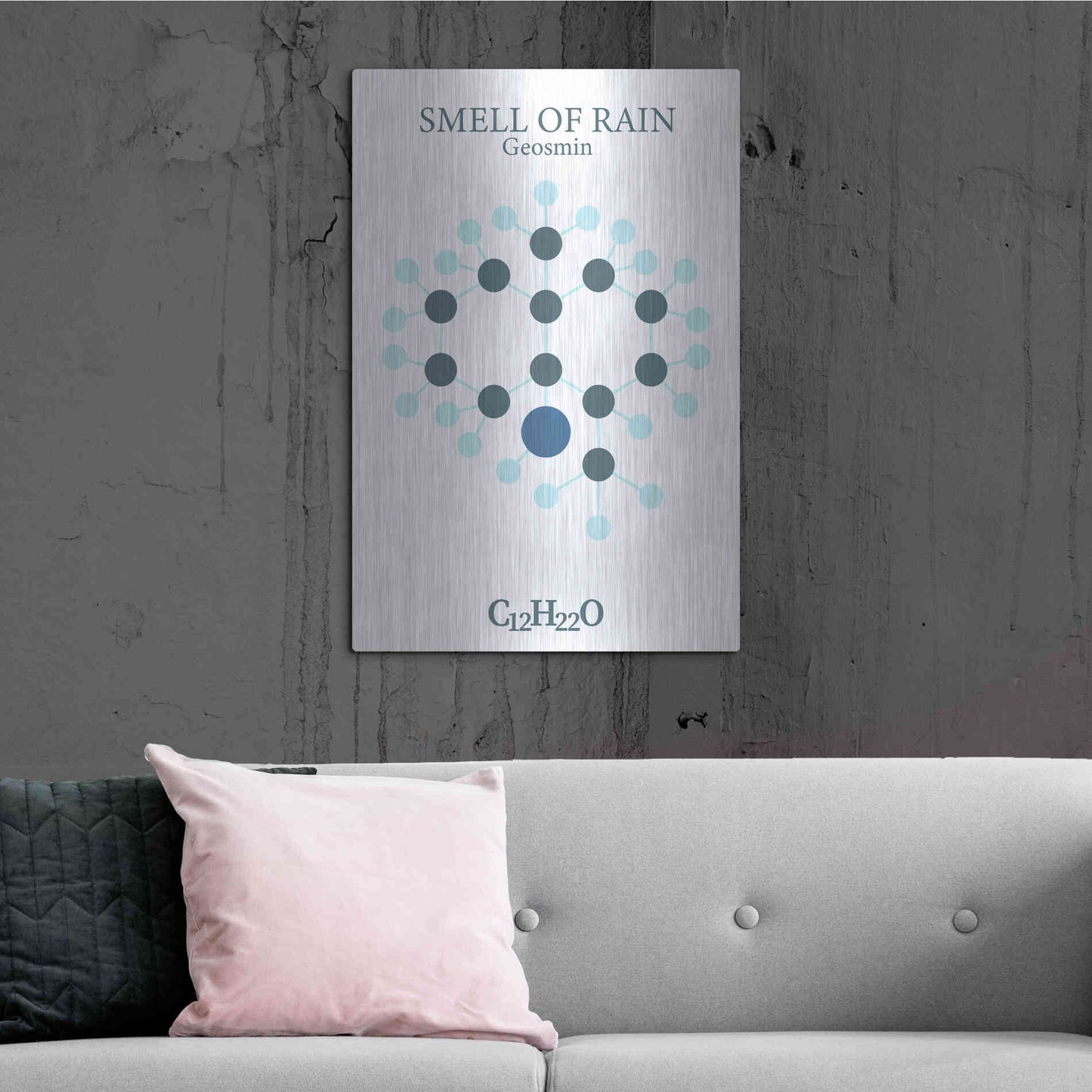 Luxe Metal Art 'Smell Of Rain Molecule' by Luxe Portfolio, Metal Wall Art,24x36