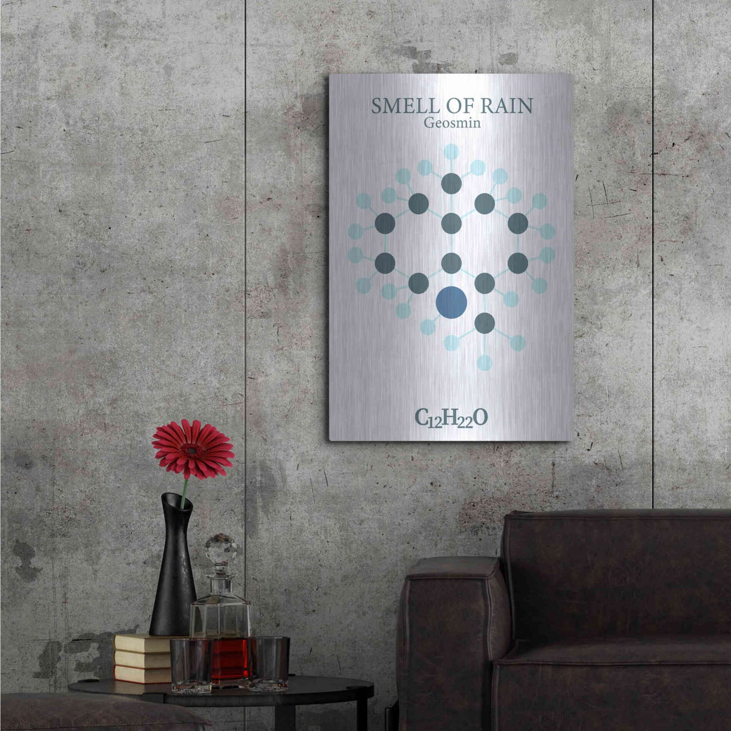 Luxe Metal Art 'Smell Of Rain Molecule' by Luxe Portfolio, Metal Wall Art,24x36