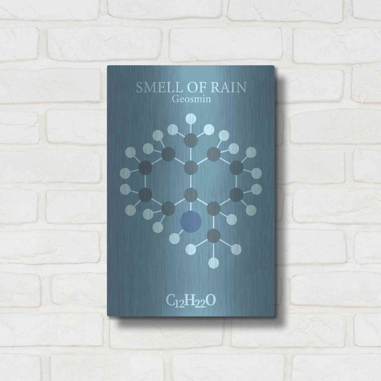 Luxe Metal Art 'Smell Of Rain Molecule 2' by Luxe Portfolio, Metal Wall Art,12x16