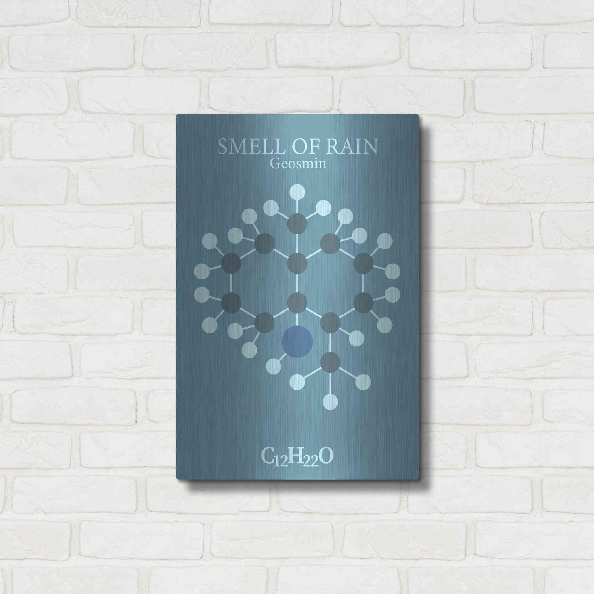 Luxe Metal Art 'Smell Of Rain Molecule 2' by Luxe Portfolio, Metal Wall Art,16x24