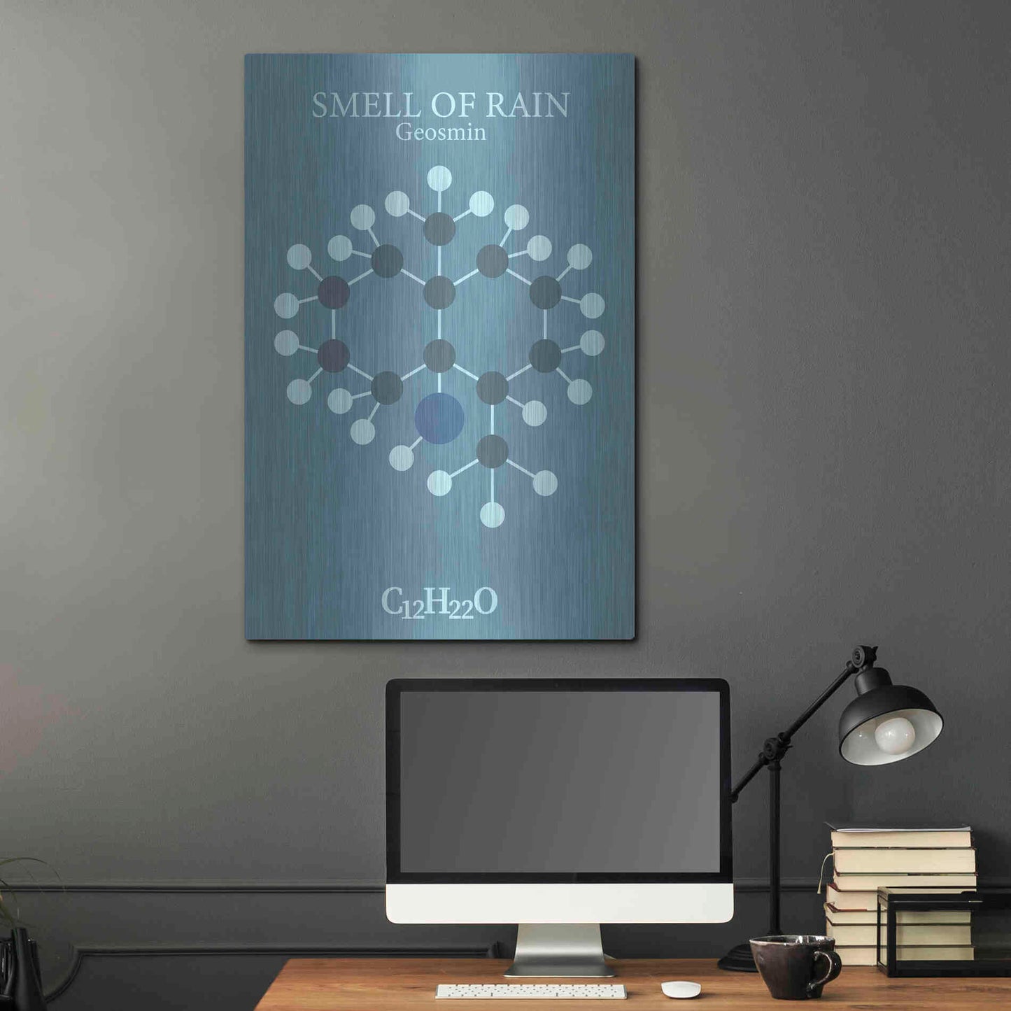 Luxe Metal Art 'Smell Of Rain Molecule 2' by Luxe Portfolio, Metal Wall Art,24x36