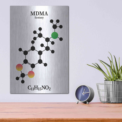 Luxe Metal Art 'MDMA Molecule' by Luxe Portfolio, Metal Wall Art,12x16