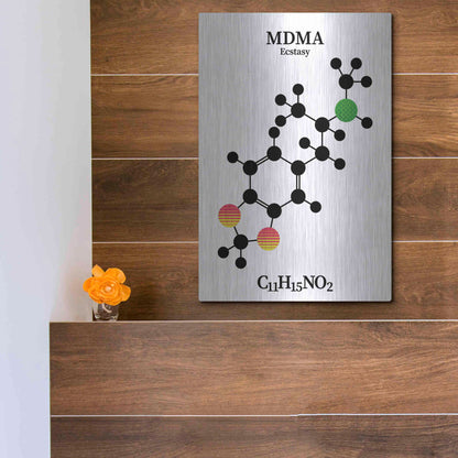 Luxe Metal Art 'MDMA Molecule' by Luxe Portfolio, Metal Wall Art,12x16