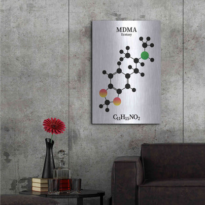 Luxe Metal Art 'MDMA Molecule' by Luxe Portfolio, Metal Wall Art,24x36