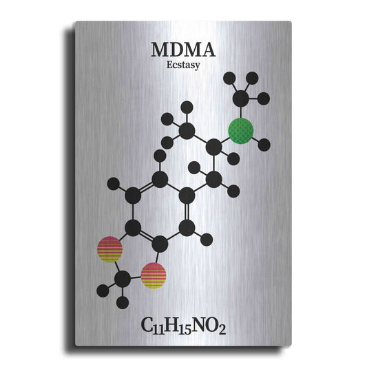 Luxe Metal Art 'MDMA Molecule' by Luxe Portfolio, Metal Wall Art