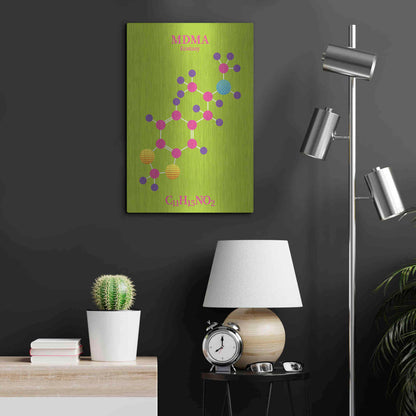 Luxe Metal Art 'MDMA Molecule 2' by Luxe Portfolio, Metal Wall Art,16x24